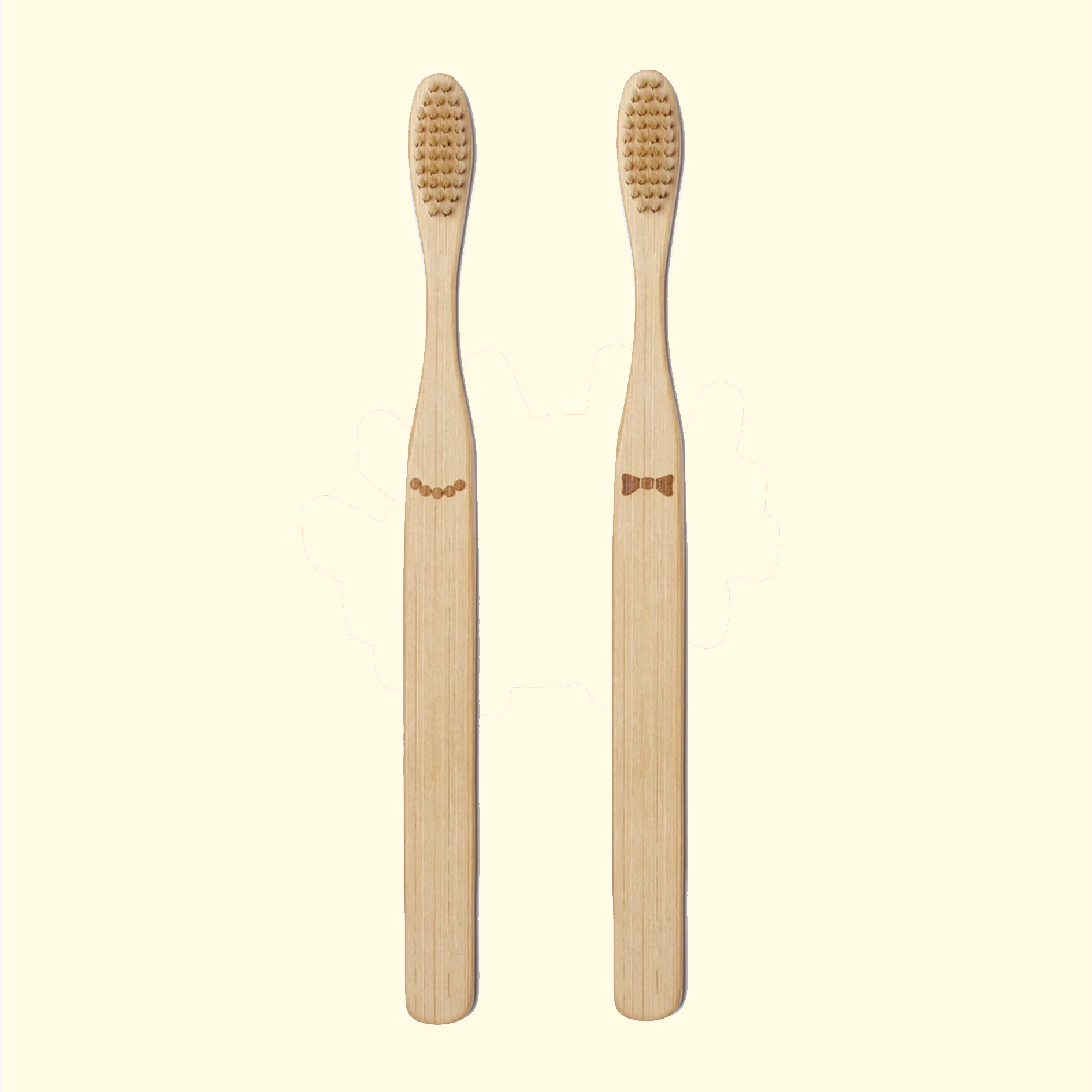 Hers & His Bamboo Toothbrush Set