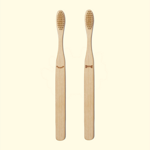 Hers & His Bamboo Toothbrush Set