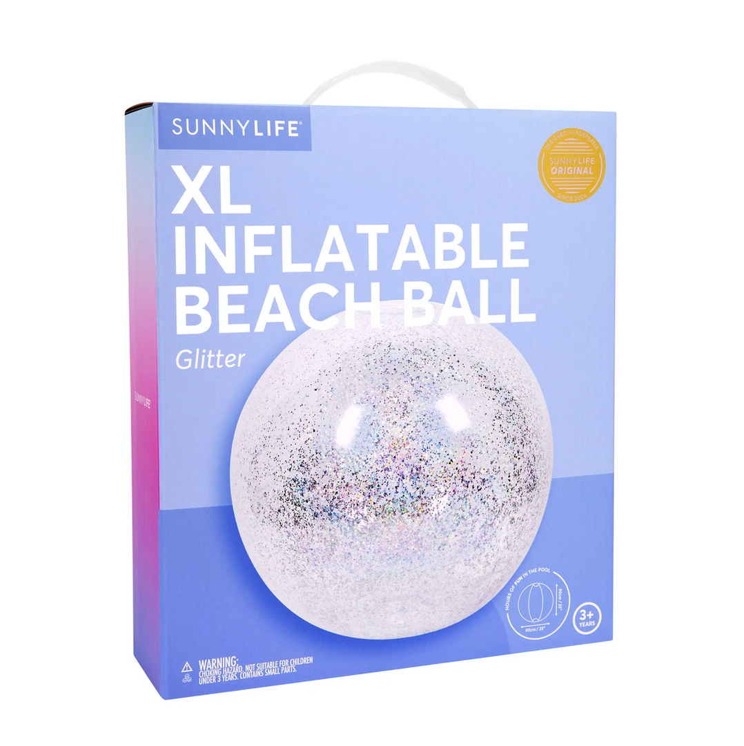 XL Glitter Beach Ball PRESENT